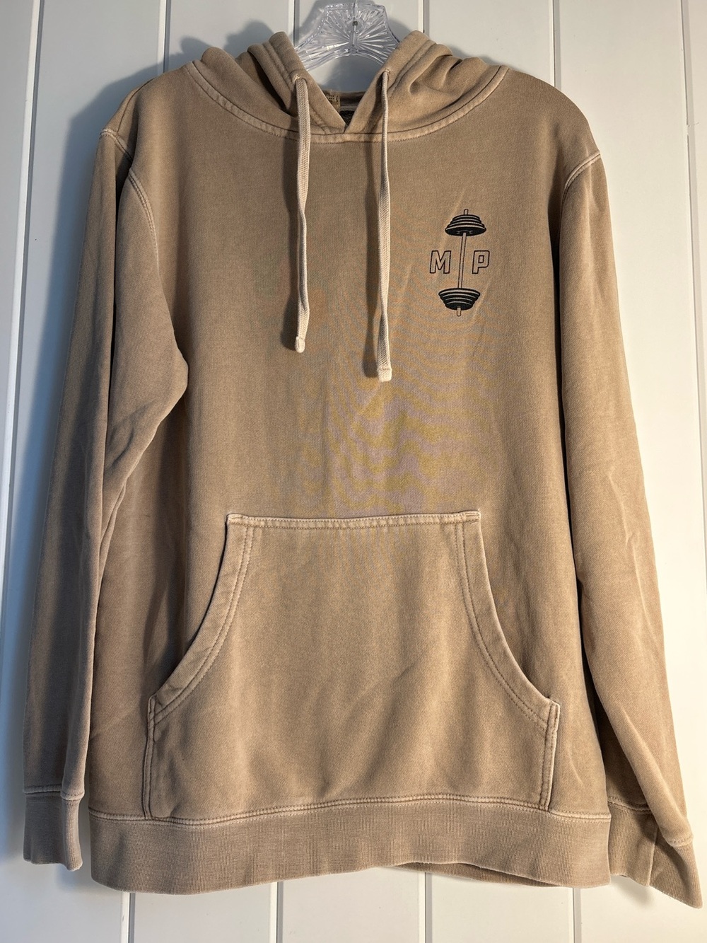 Mens S hoodie Independent Trading Co tan top MP Mind Pump Radical Honesty logo